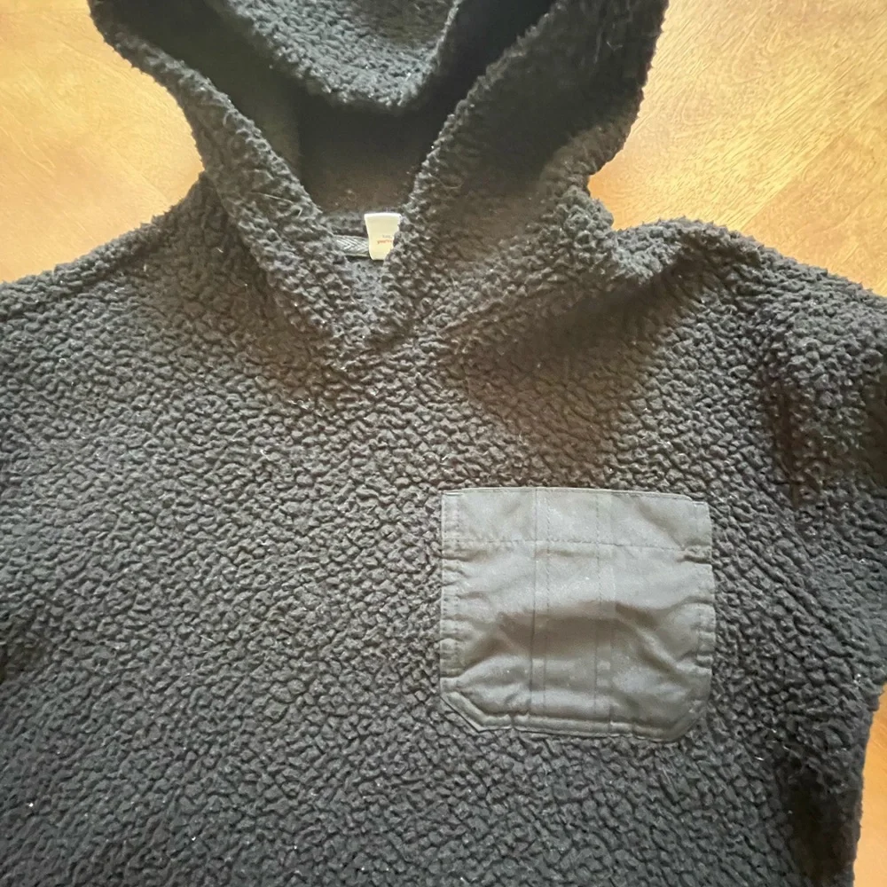 Old Navy Black Fleece Pullover Hoodie – Size XL